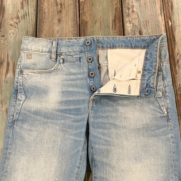 G-Star Raw Size 29 D-Staq 3D Denim Shorts Mens 33x10 Button Fly Light Wash - Picture 15 of 15